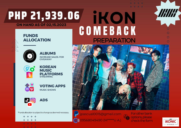 iKON's Comeback Funds Allocation