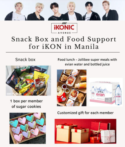 Food Support for iKON in Manila - Kpopmasterz2 2022